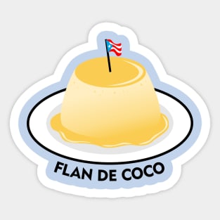 Coconut Flan Puerto Rico Food Dessert Boricua Sticker